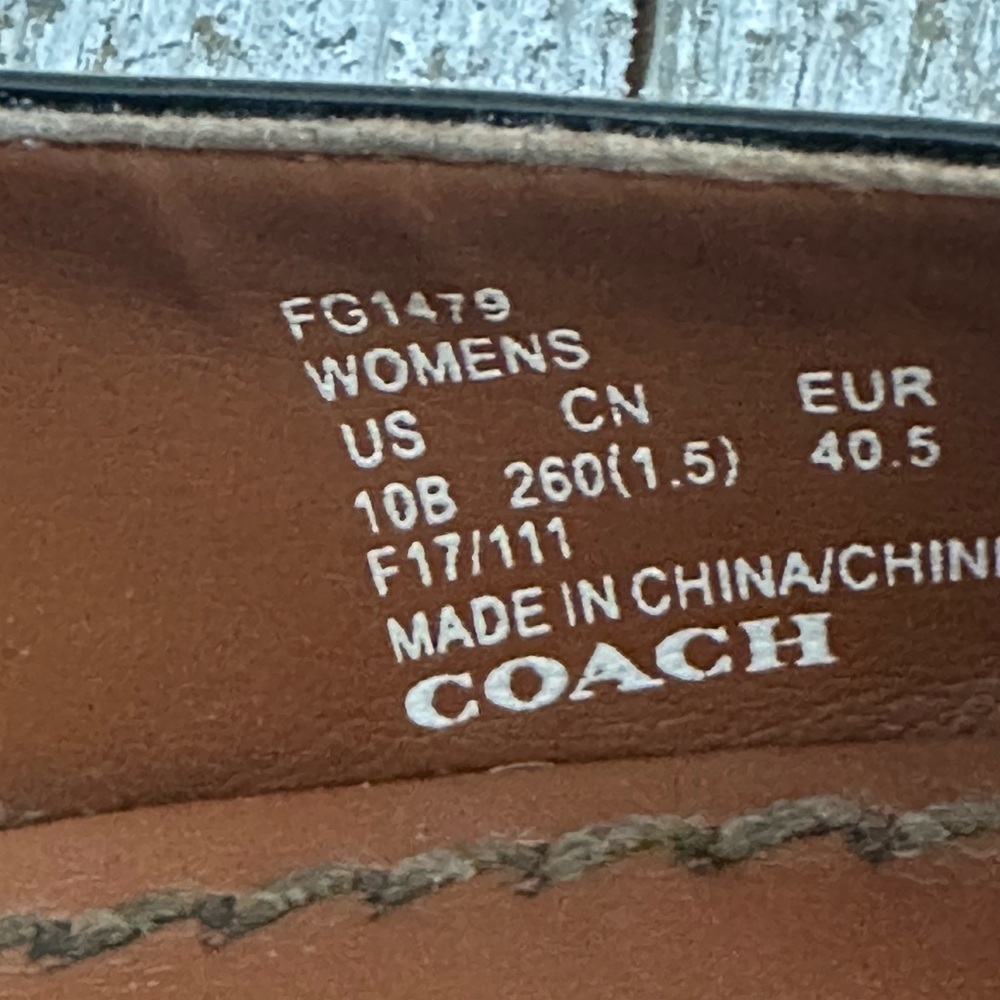 COACH WOMENS MID HEEL PUMP (FG1479) BLACK - Picture 7 of 8